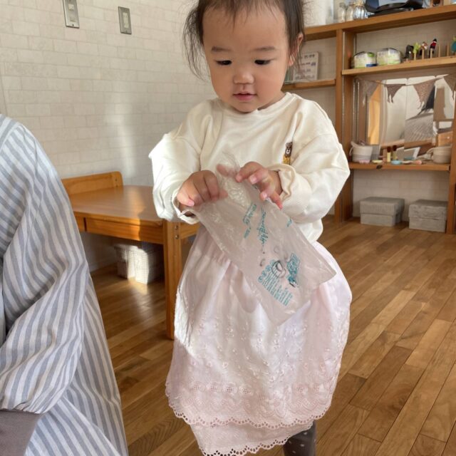 スカートを履いて😊