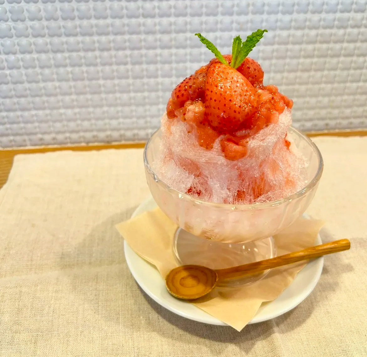 いちごのかき氷
