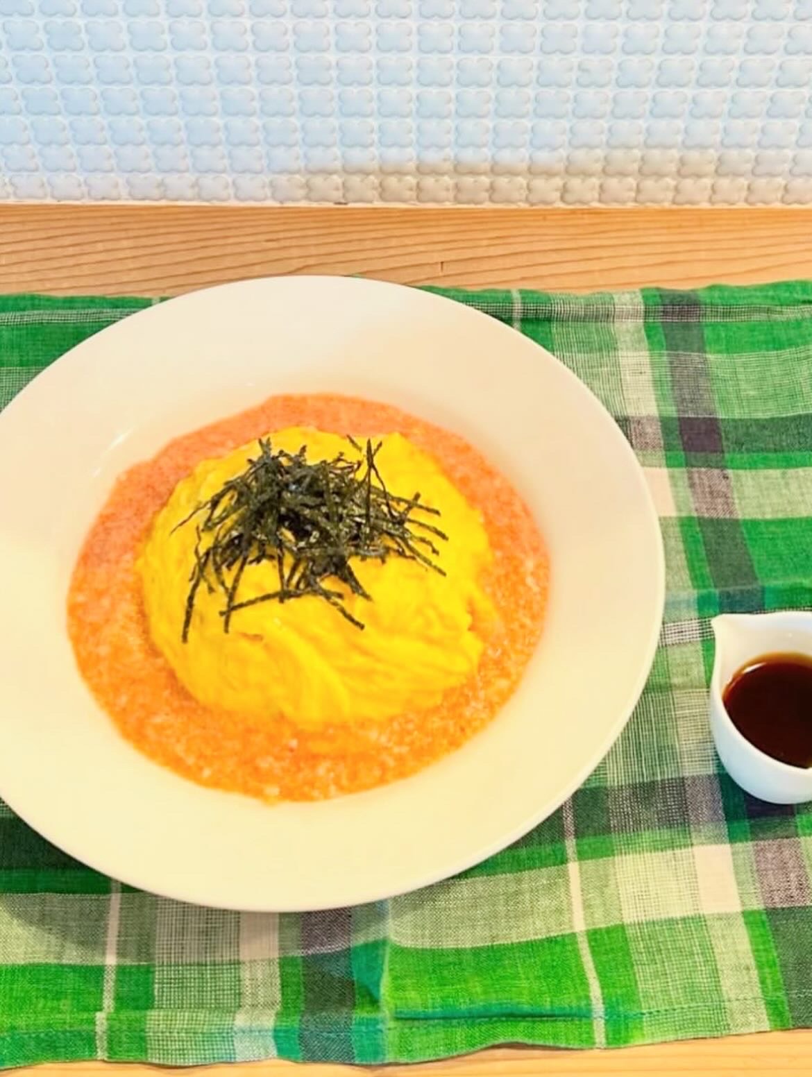 和風とろろ明太子オムライス🍳